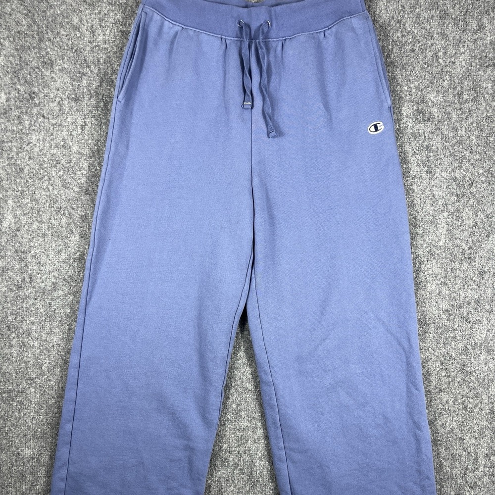 Champion S Blue Sweatpants Fleece Jogger Athletic Lounge Pants Logo